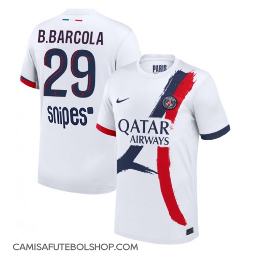 Camisa de time de futebol Paris Saint-Germain Bradley Barcola #29 Replicas 2º Equipamento 2025-26 Manga Curta